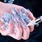 Rhinestone Picker Tool, Dual-ended Rhinestones Applicator Nail Art Design Tool, 2 Pack Acrylic Handle Nail Pen with 4 Extra Wax Tips and1 Tweezer